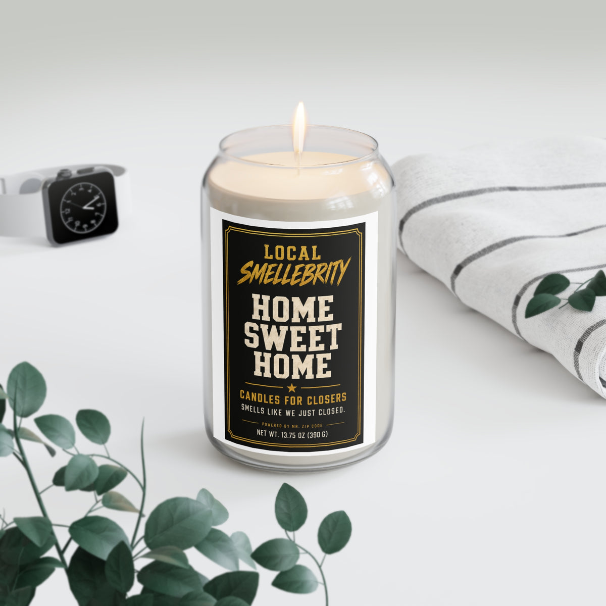 Home Sweet Home Scented Soy Candle — 13.75oz (Local Smellebrity)