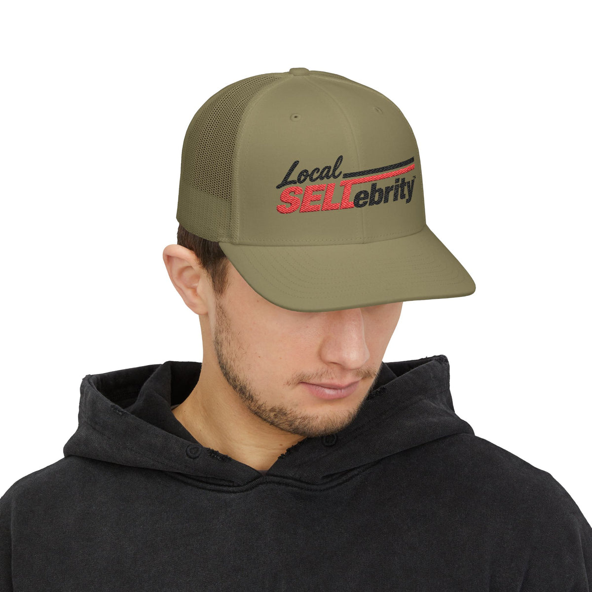 Local SELLebrity Trucker Cap – Embroidered Snapback Mesh Hat