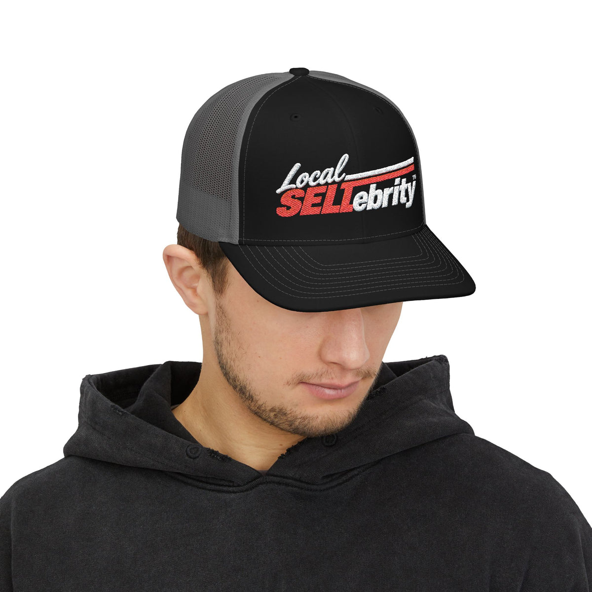Local SELLebrity Snapback Trucker Cap – Retro Bold Logo Mesh Hat