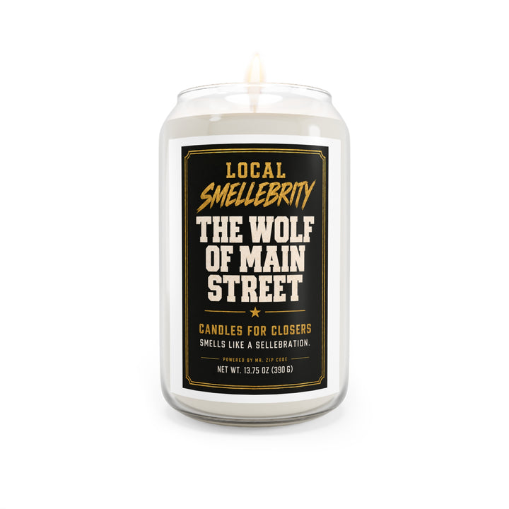 Candle — "The Wolf of Main Street" Scented Soy Candle (13.75 oz)