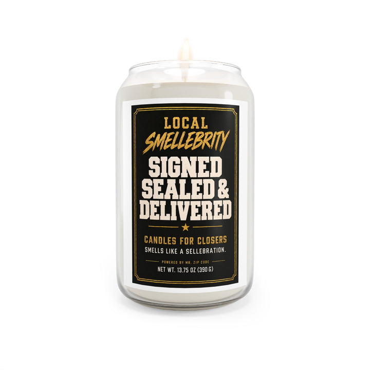 Signed, Sealed & Delivered Soy Candle — 'Local Smellebrity' 13.75oz