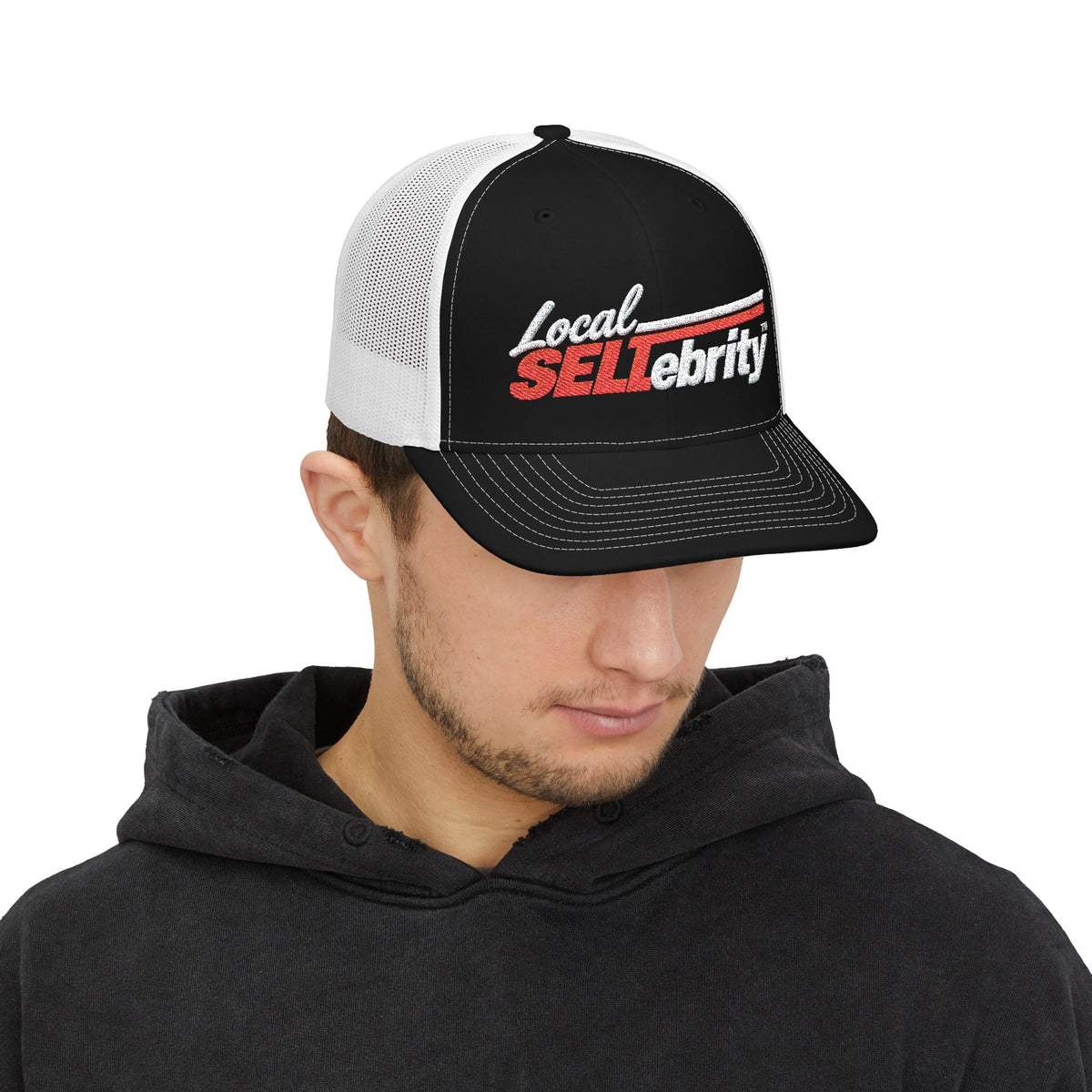 Local SELLebrity Snapback Trucker Cap – Retro Bold Logo Mesh Hat