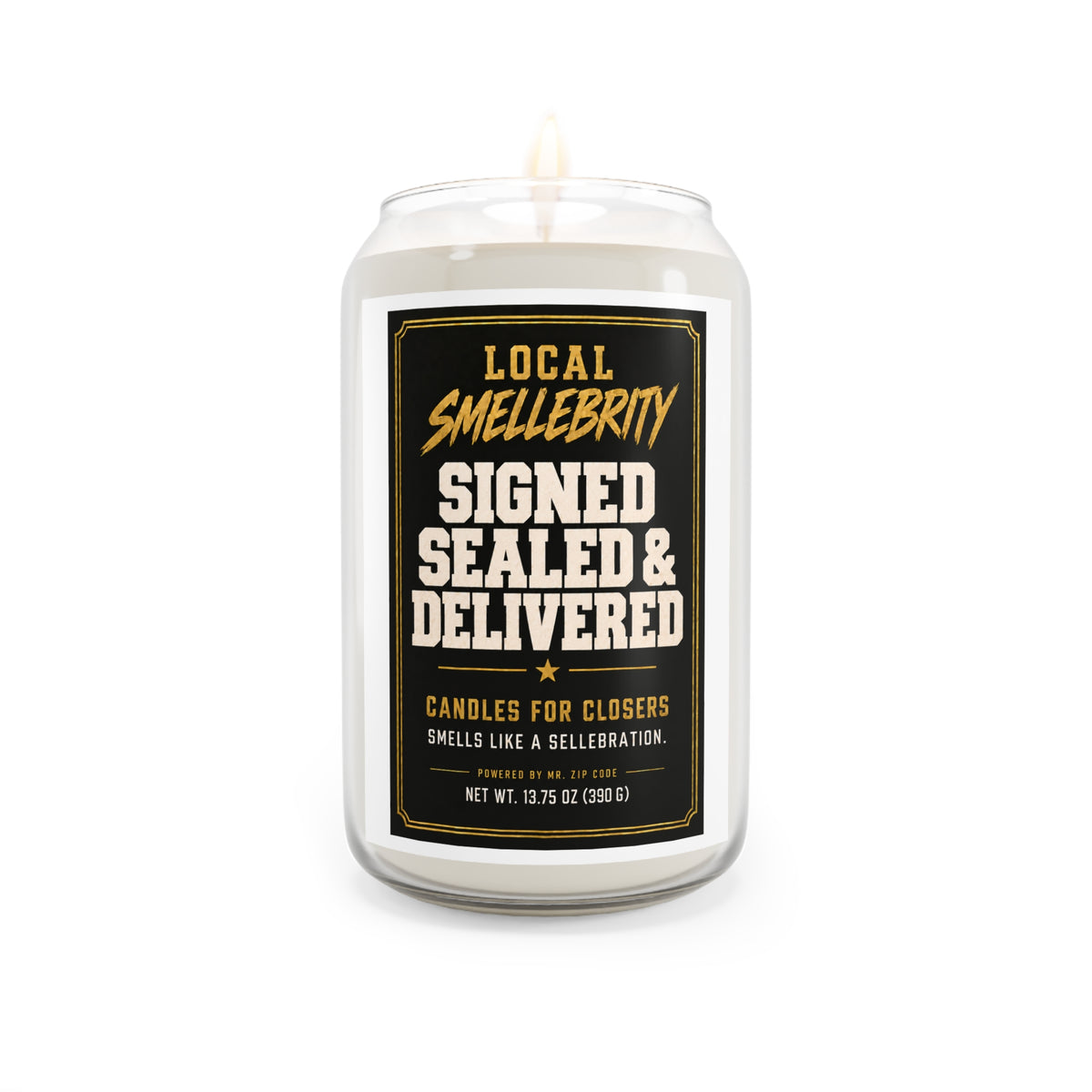 Signed, Sealed & Delivered Soy Candle — 'Local Smellebrity' 13.75oz