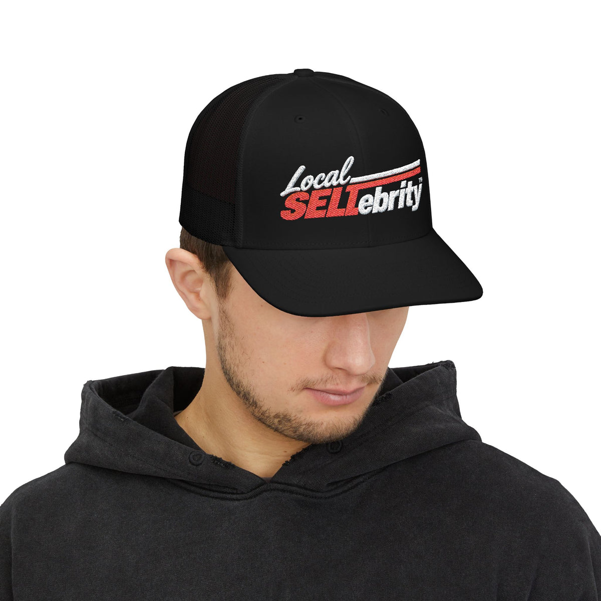Local SELLebrity Snapback Trucker Cap – Retro Bold Logo Mesh Hat