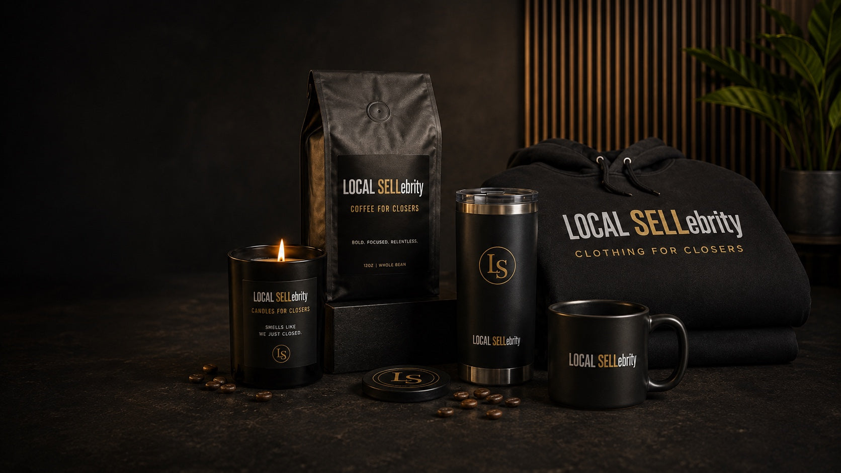 Local SELLebrity coffee, candles, clothing and collectibles