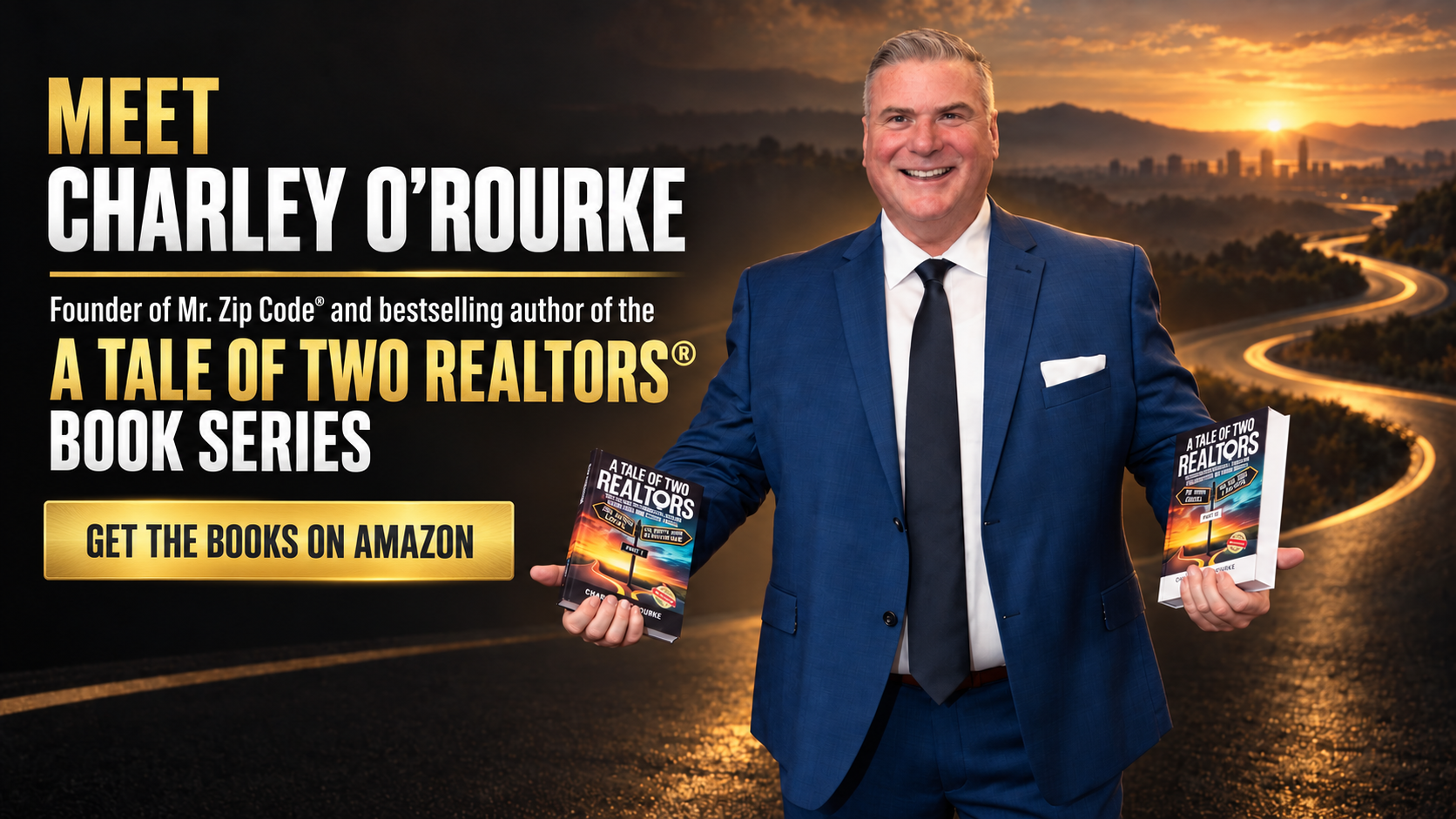 Charley O'Rourke with the A Tale of Two Realtors book series